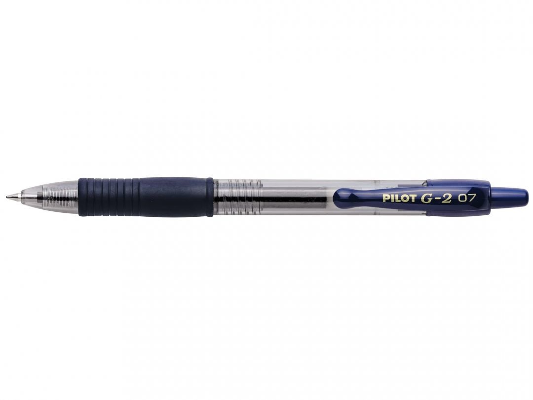 Pilot Penna Gel a Scatto G-2 0,7 mm Blu Scuro - Inchiostro Gel Ricaricabile