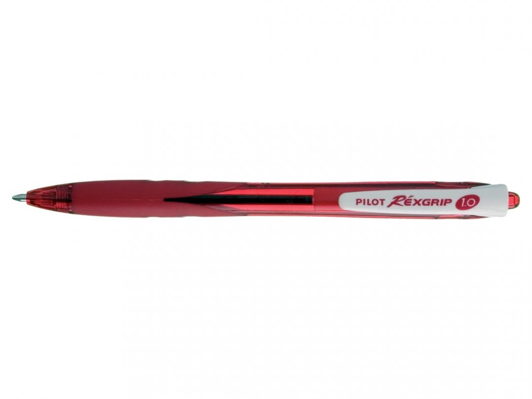 Pilot Rexgrip Begreen Penna a sfera a scatto 1 mm Rosso - Fusto ecologico in plastica riciclata