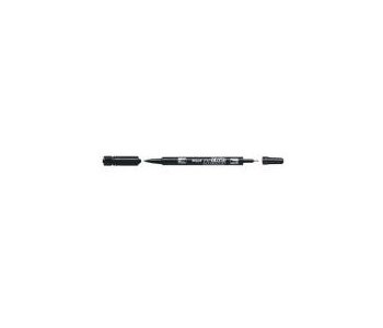 Pilot Marcatore Permanente TWIN Begreen Doppia Punta in Fibra 0,8/2 mm Nero - Realizzato con Materiale Riciclato