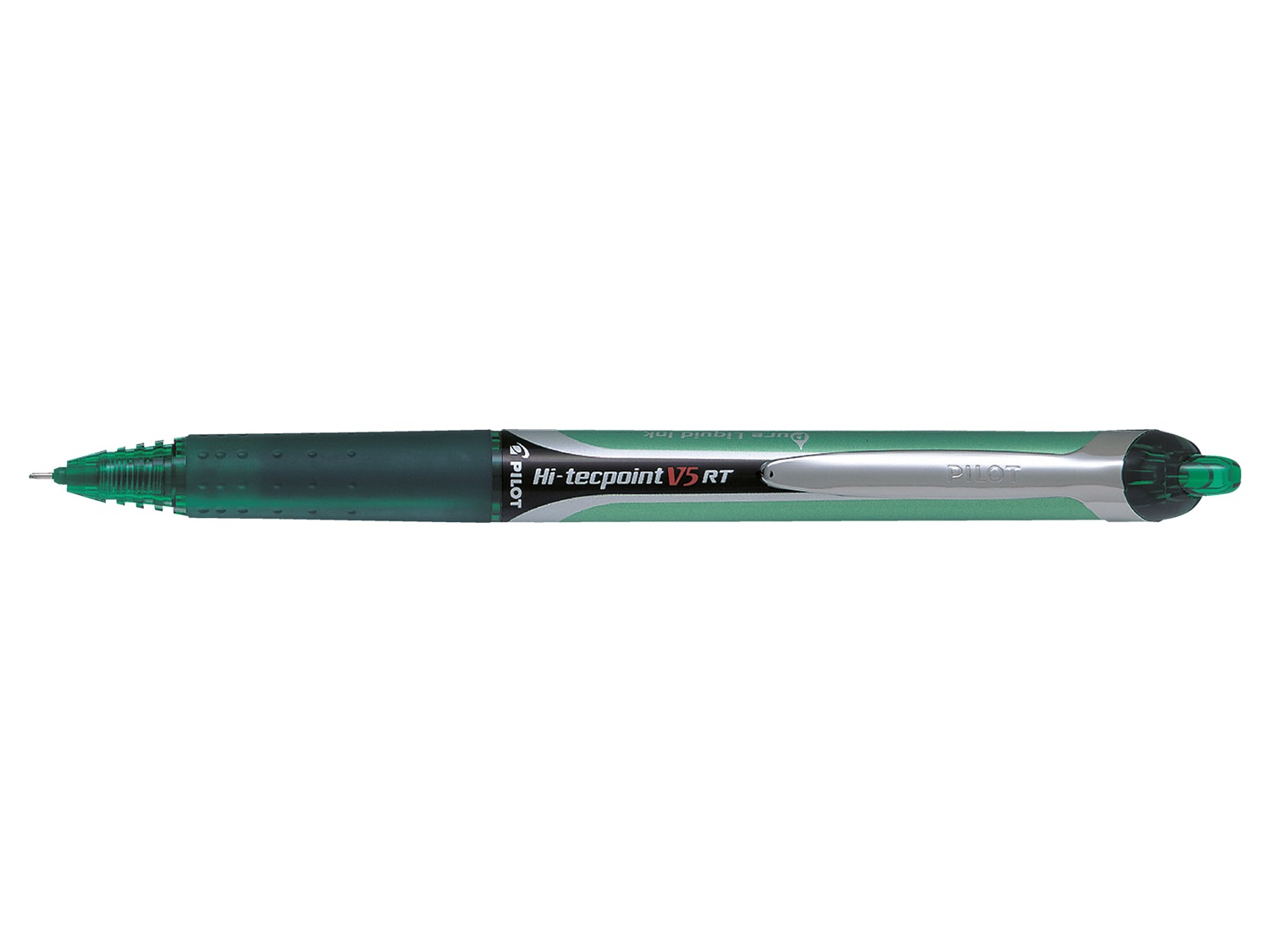 Pilot HI Tecpoint V5 Penna Roller Retrattile Extra Fine 0,5 mm Verde - Confezione da 12 Pezzi