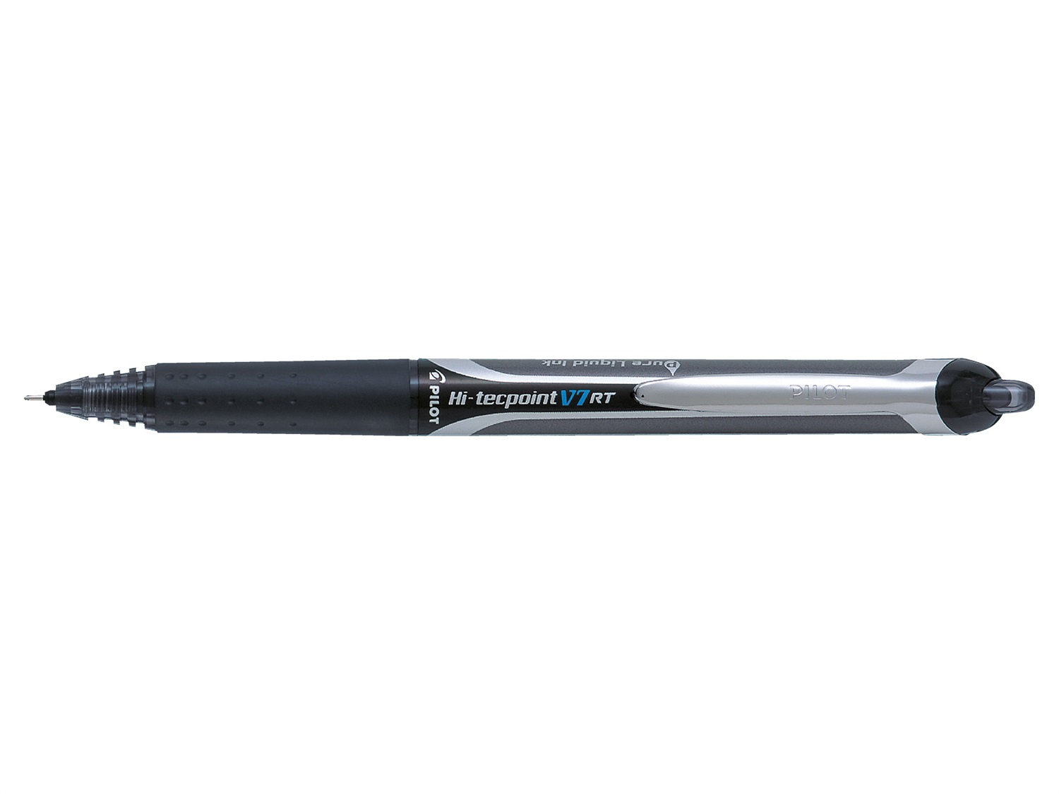 Pilot Hi Tecpoint V7 RT Penna Roller a Scatto Nero - Punta 0,7 mm - Ricaricabile con Inchiostro Liquido