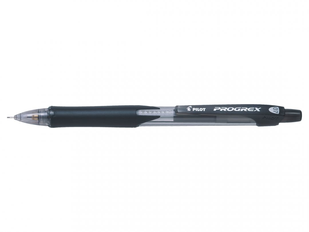 Pilot Progrex Portamine Ecologico 0,7 mm - Fusto Nero, Grip Ergonomico, Gomma Integrata