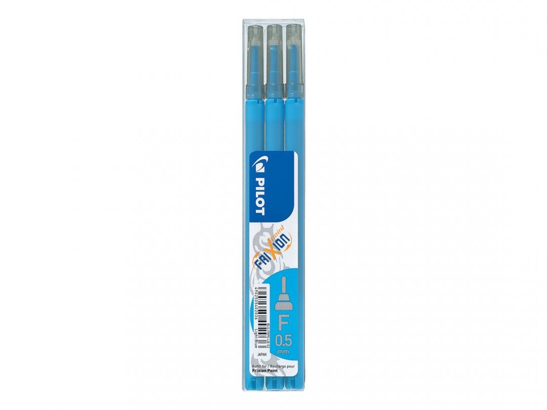 Pilot Ricarica Frixion Point Blu 0.5 mm - Set da 3 Ricariche per Penna Cancellabile