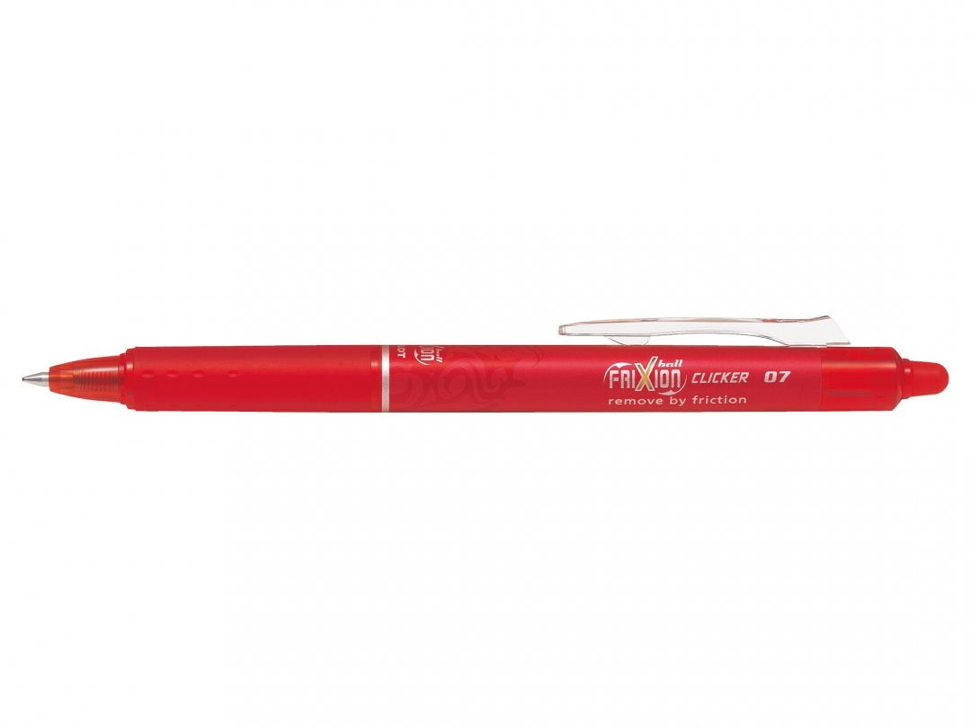 Pilot Frixion Clicker Penna a Gel Cancellabile Rosso 0,7 mm con Grip Ergonomico