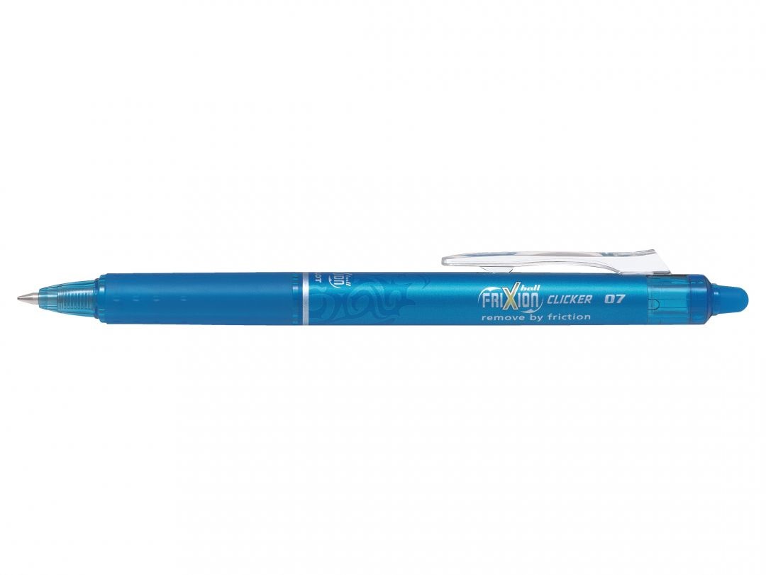 Pilot Frixion Ball Clicker Penna a sfera cancellabile a scatto 0,7 mm azzurra