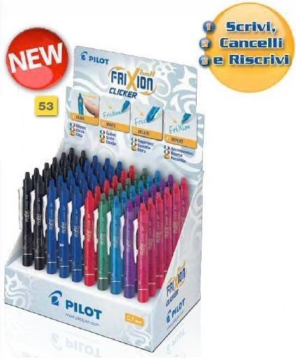 Pilot Frixion Ball Clicker - Penne a sfera cancellabili 0,7 mm - 60 pz in colori assortiti