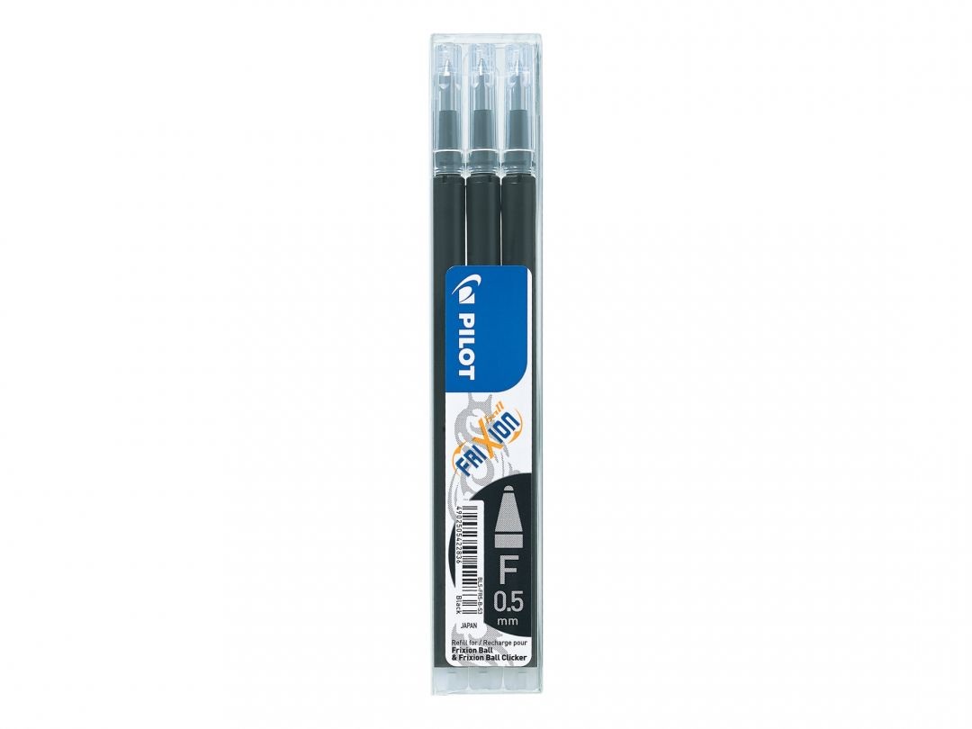 Pilot Refill Sfera Frixion Ball 0,5 mm Nero - Set da 3 Pezzi
