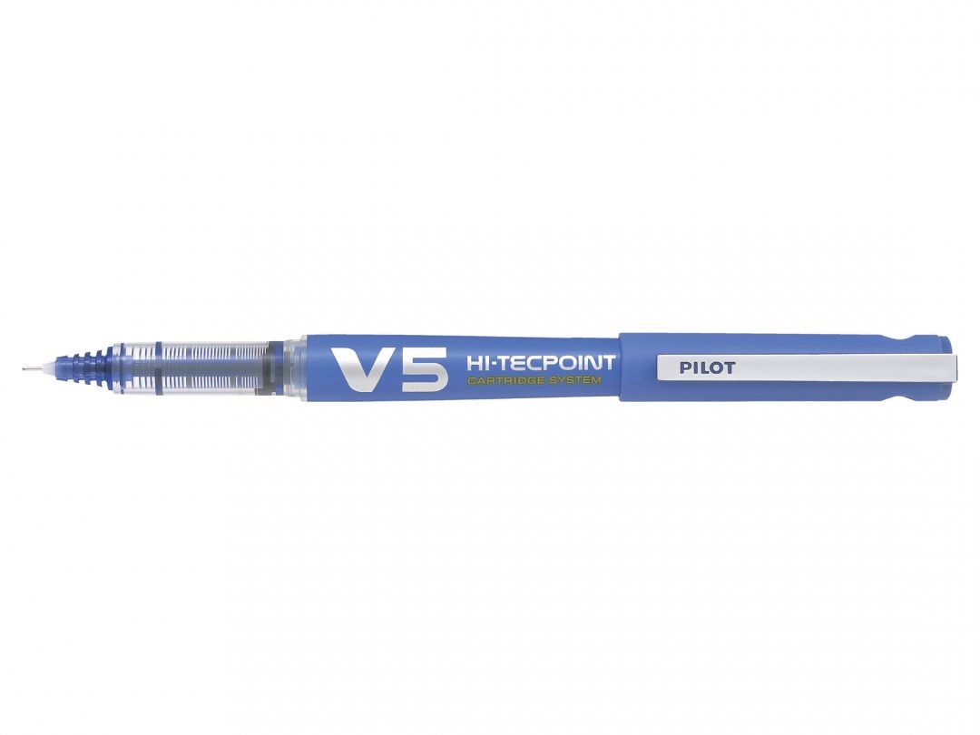 Pilot Hi-Tecpoint V5 Begreen Penna Roller Ricaricabile Blu 0,5 mm - Realizzata con il 71% di Materiale Riciclato