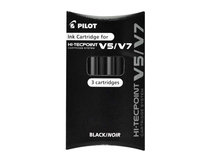 Pilot Hi-Tecpoint V5/V7 Ricarica Refill Inchiostro Nero 0,5 mm - Conf. 3 Pezzi
