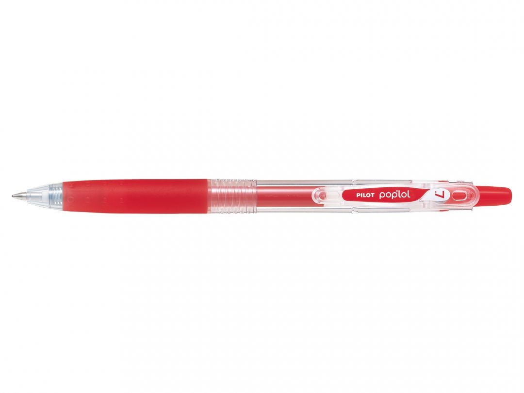 Pilot Penna Gel a Scatto Pilot Pop Lol 0,7 mm Rosso - Clip Grande
