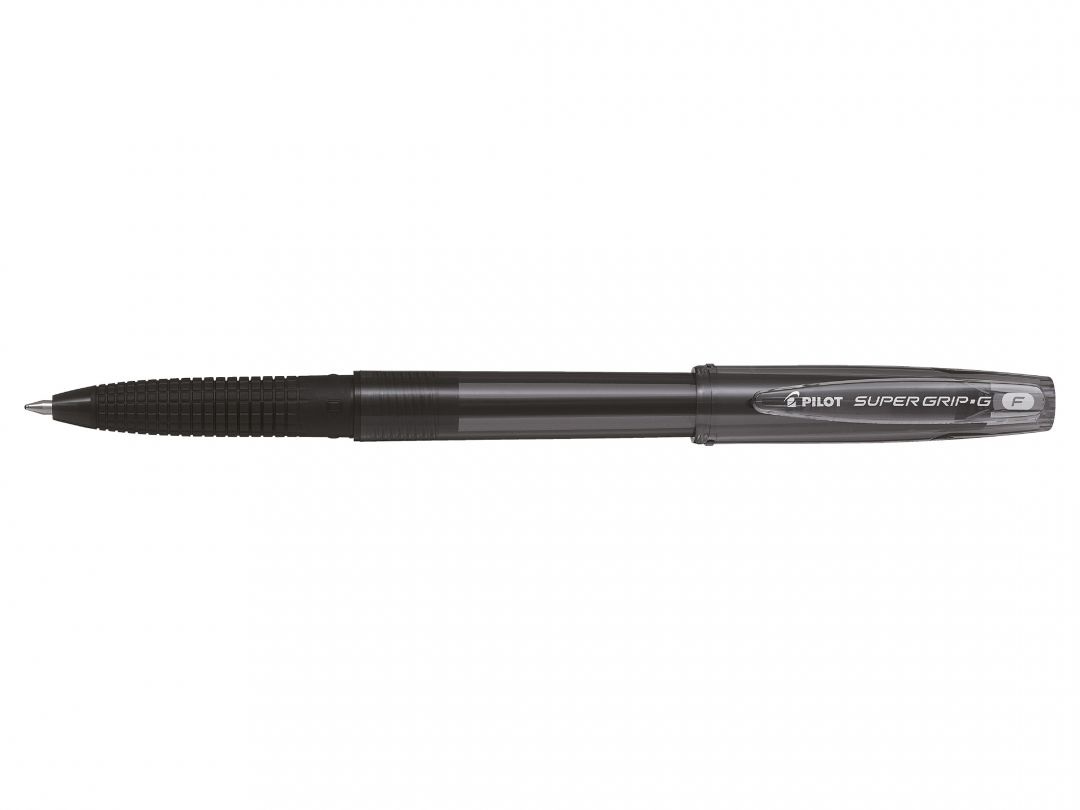 Pilot Penna a Sfera Super Grip G con Cappuccio - Punta Fine 0,7mm - Colore Nero - Confezione da 12 pz.