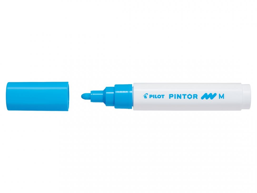 Pilot Pintor Marcatore Multisuperficie Azzurro 4,5 mm a Base d'Acqua con Punta in Fibra