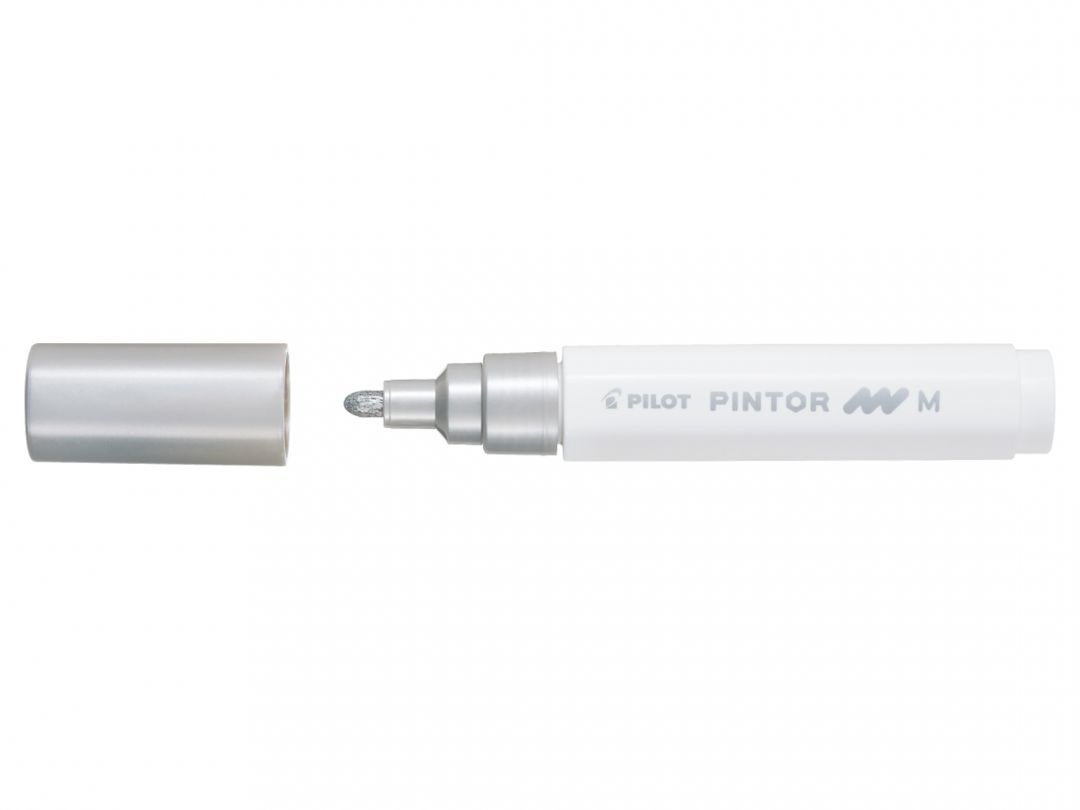 Pilot Pintor Marcatore Multisuperficie Argento 4,5 mm a Base d'Acqua con Punta in Fibra
