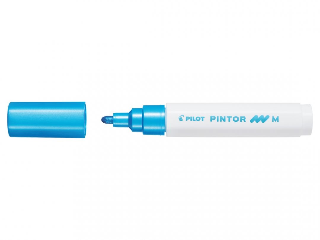 Pilot Pintor Marcatore Multisuperficie Blu Metallizzato 4,5 mm a Base d'Acqua con Punta in Fibra