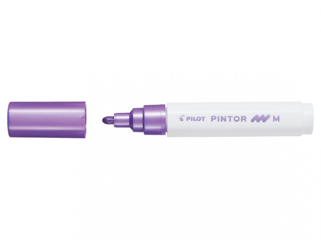Pilot Pintor Marcatore Multisuperficie Viola Metallizato 4,5 mm a Base d'Acqua con Punta in Fibra