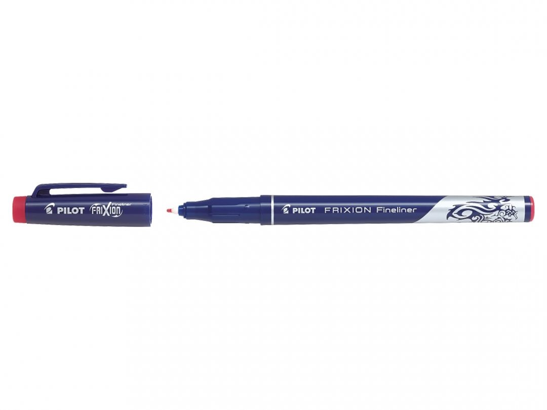 Pilot Frixion Fineliner Cancellabile Rosso 1,3 mm - Inchiostro Termosensibile con Gomma Integrata