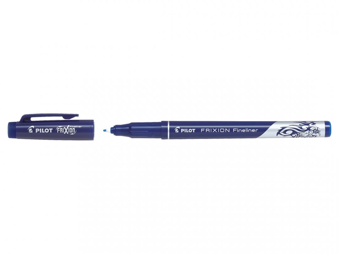 Pilot Frixion Fineliner Cancellabile Blu 1,3 mm - Inchiostro Termosensibile con Gomma Integrata