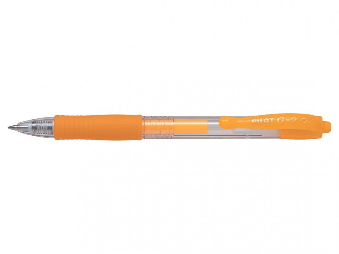 PILOT Roller Gel G-2 Ricaricabile 0,7mm Albicocca Neon con Grip Ergonomico