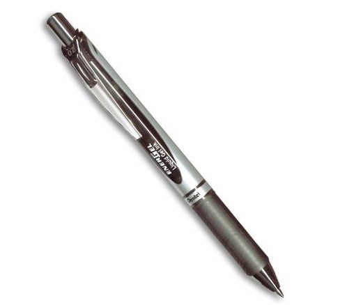 Pentel EnerGel XM Click Penna Roller a Scatto Nero 0,7 mm - 12 pz, Ricaricabile, Design Elegante, Grip Ergonomico