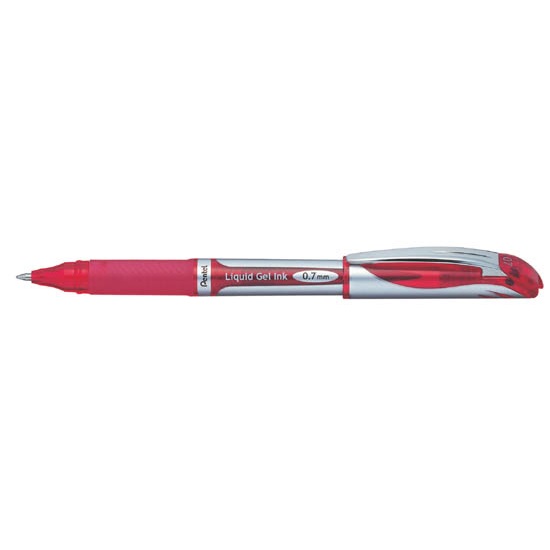 Pentel EnerGel XM Click Roller Rosso 0,7mm - Design a Scatto con Inchiostro Innovativo e Massimo Comfort di Scrittura