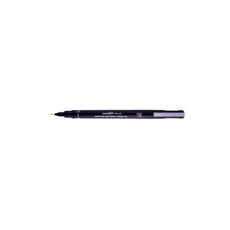 Uni Mitsubishi Pin Fineliner - Penna a Inchiostro Pigmentato 0,6 mm - Nero - Impermeabile e Resistente allo Scolorimento