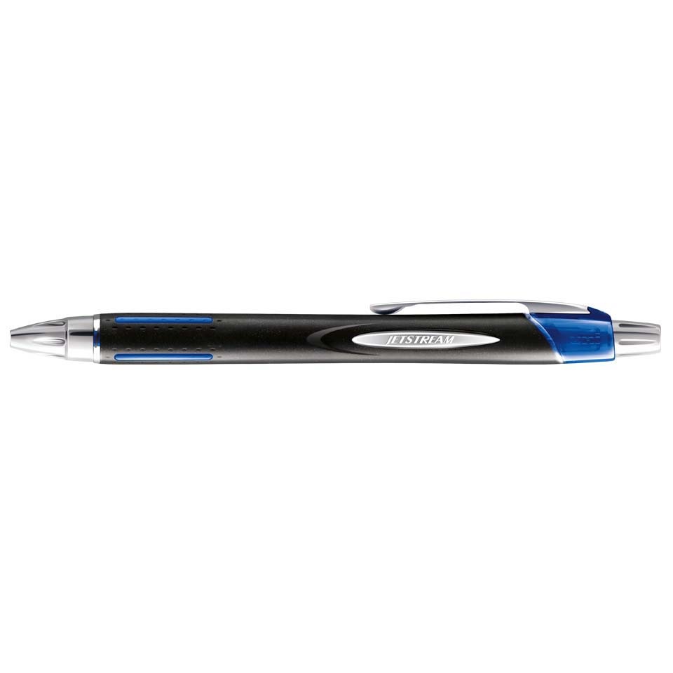 Uni-Ball SXN-210 Jetstream RT Penna Rollerball Blu, Sfera 1,0 mm, Inchiostro Resistente alle Sbavature, Impugnatura in Gomma, Confezione da 12