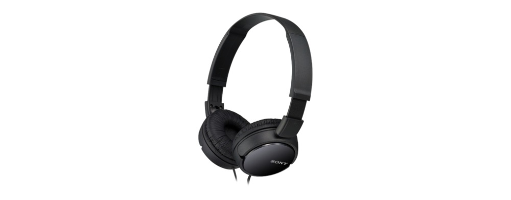Sony MDR-ZX110 Cuffie On-Ear Cablato Nero con Driver al Neodimio da 30 mm e Gamma di Frequenza 12-22 kHz