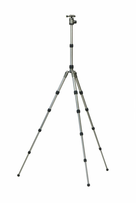 SLIK ROVER a Treppiede per Fotocamere Digitali e Film, Gambe in Alluminio da 25 mm, Testa a Sfera Compatibile con Arca Swiss, Colore Grigio