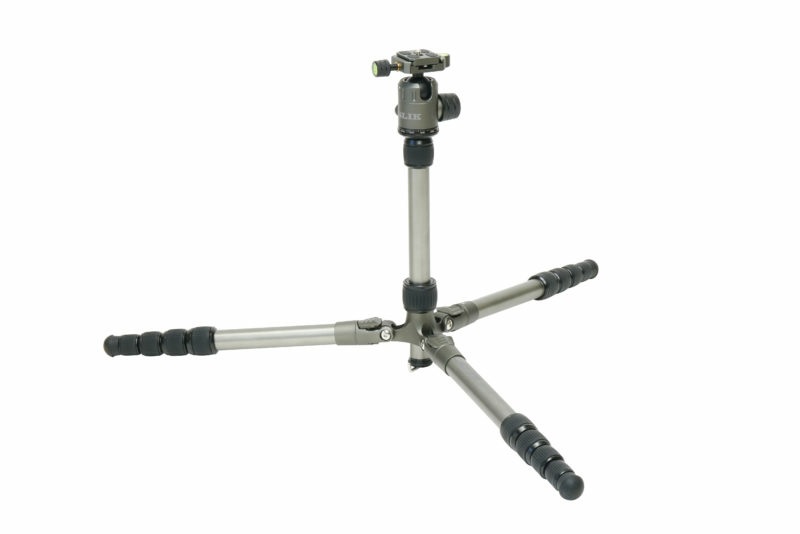 SLIK ROVER a Treppiede per Fotocamere Digitali e Film, Gambe in Alluminio da 25 mm, Testa a Sfera Compatibile con Arca Swiss, Colore Grigio