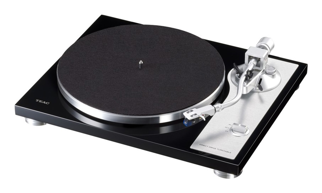 TEAC TN-4D-O Giradischi a Trasmissione Diretta Nero con Equalizzatore Phono MM Integrato e Braccio Saec di Alta Precisione