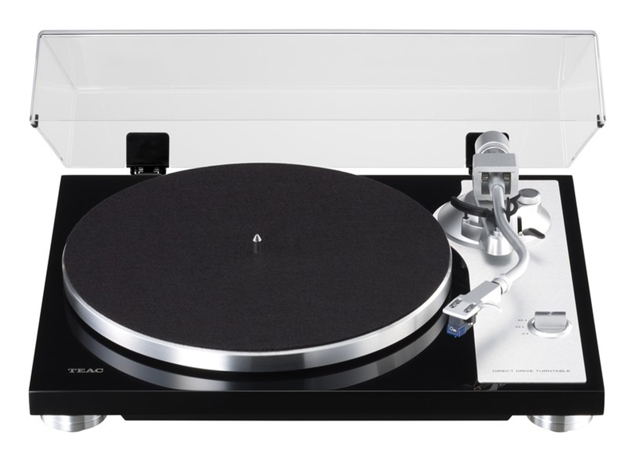 TEAC TN-4D-O Giradischi a Trasmissione Diretta Nero con Equalizzatore Phono MM Integrato e Braccio Saec di Alta Precisione