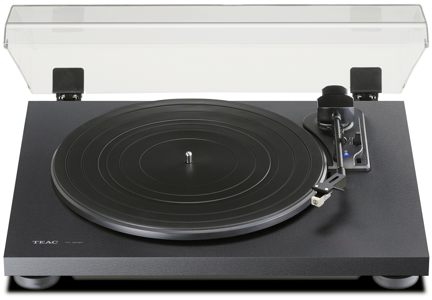 TEAC TN-180BT-A3 Giradischi HiFi Bluetooth Nero con Trasmissione a Cinghia, 3 Velocità e Testina Audio-Technica