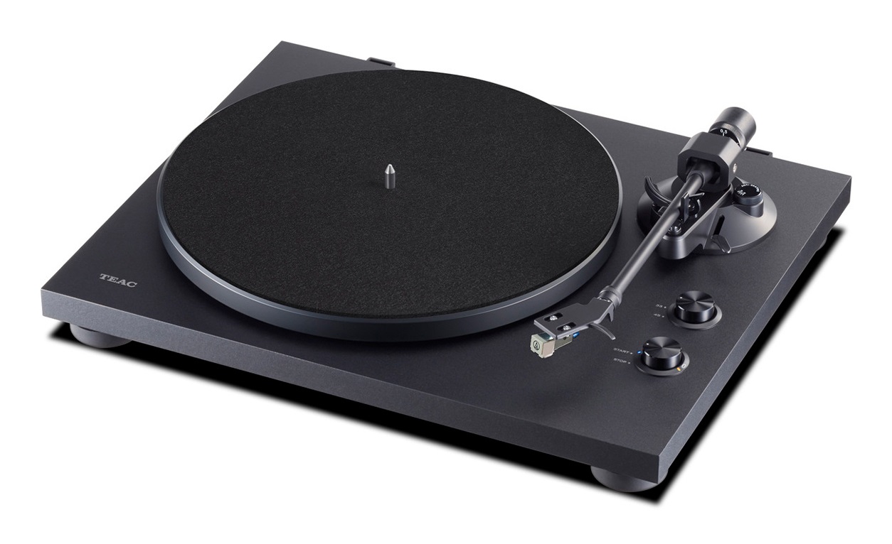 TEAC TN-280BT-A3/B Giradischi HiFi con Bluetooth, trasmissione a cinghia, preamplificatore Phono MM, piatto in alluminio, cabinet in MDF, Nero