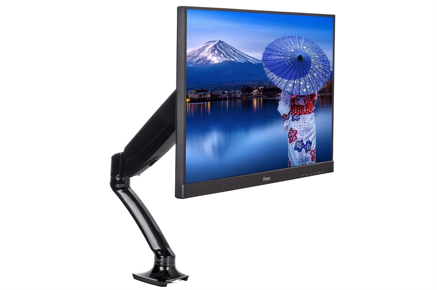 Iiyama DS3001C-B1 Supporto da Tavolo per Monitor/TV a Schermo Piatto fino a 27'' con Morsa e Braccio Regolabile
