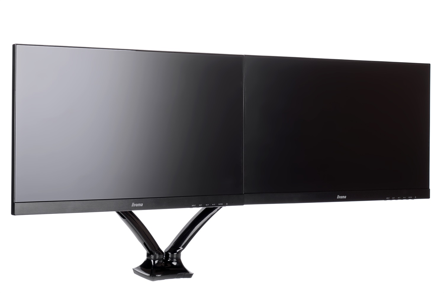 iiyama DS3002C-B1 Supporto da Tavolo Doppio Braccio a Molla per Monitor fino a 68,6 cm (27'') - Nero