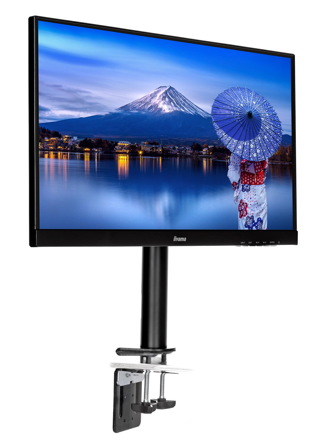 IIYAMA DS1001C-B1 Supporto da Tavolo Regolabile per Monitor fino a 30'' (76,2 cm) - Colore Nero