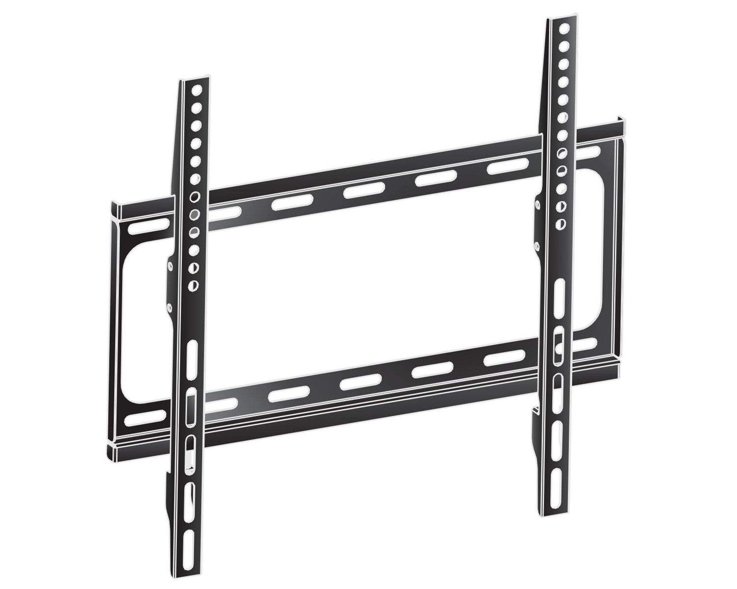 iiyama WM1044-B1 Supporto da Parete per TV e Monitor 26-55 Pollici, VESA 400x400 mm, Max 30 kg, Nero
