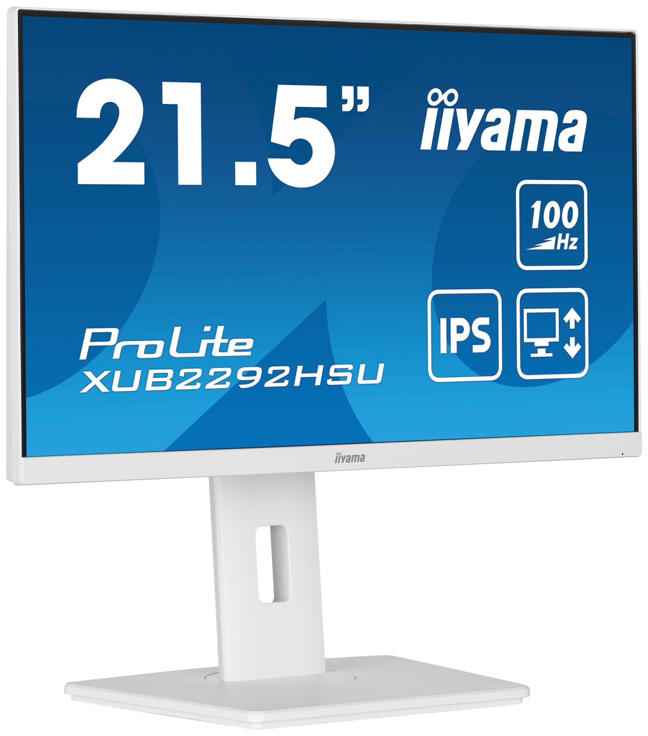IIYAMA ProLite XUB2292HSU-W6 Monitor 21.5 Pollici Full HD IPS LED Bianco con Tecnologia Flicker Free e Blue Light