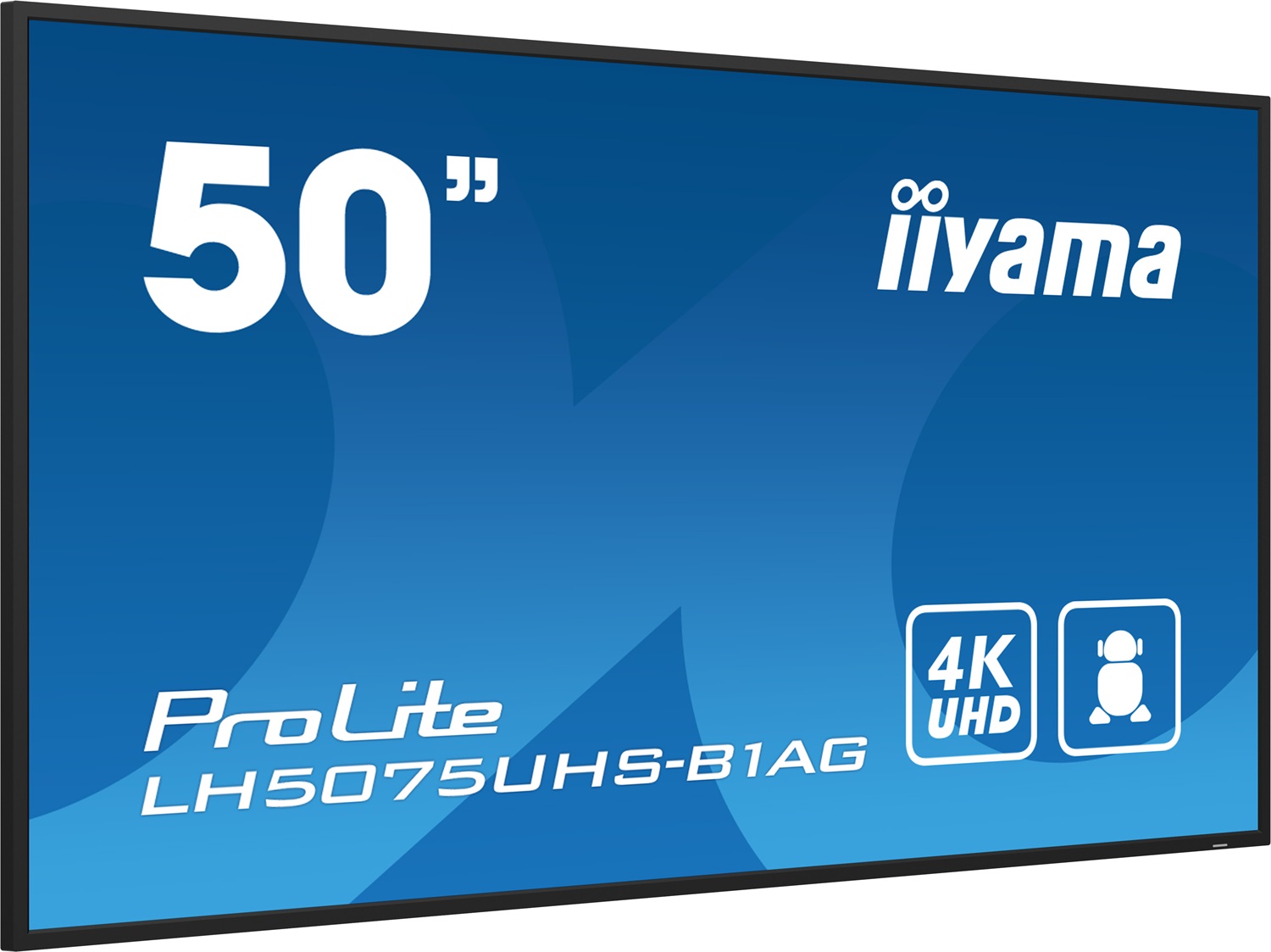 iiyama LH5075UHS-B1AG Monitor Professionale 50 Pollici 4K Ultra HD VA con Android 11, Wi-Fi, Luminosità 500 cd/m², Utilizzo 24/7