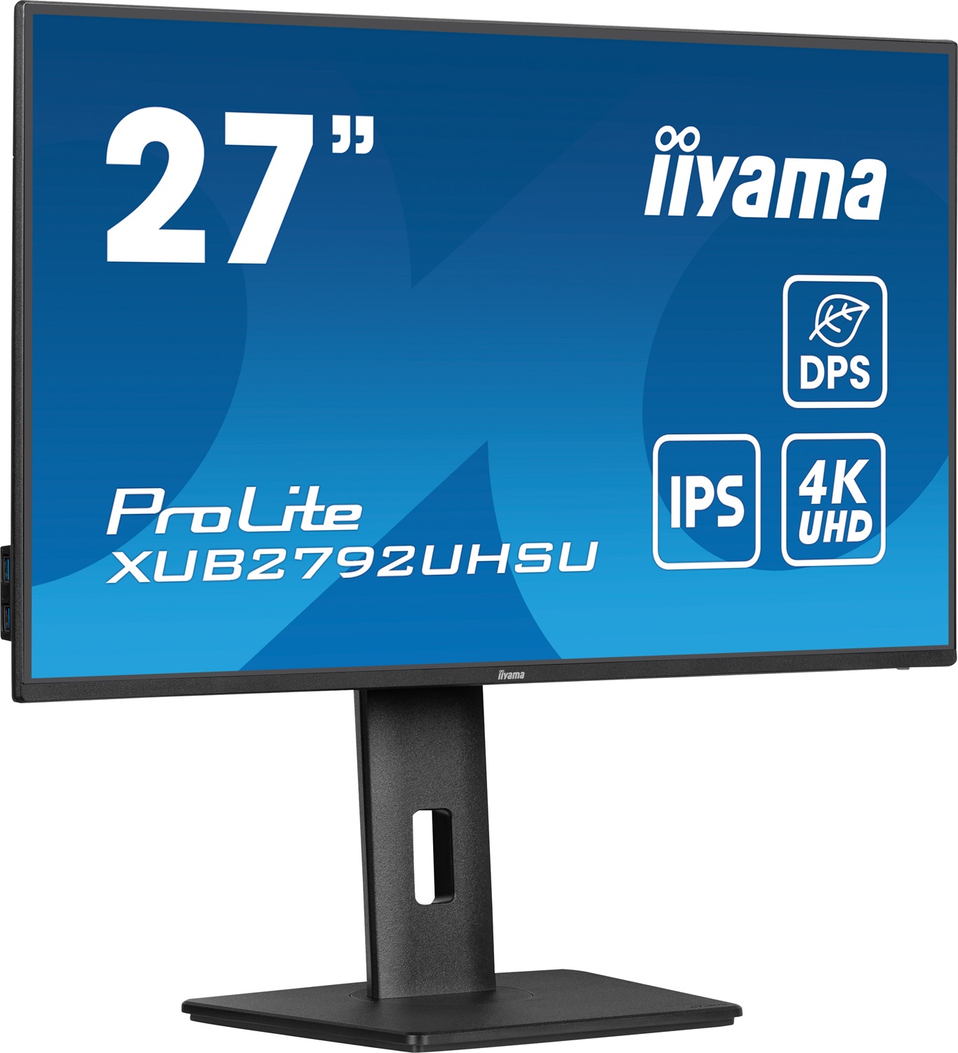 iiyama ProLite XUB2792UHSU-B6 Monitor 27'' 4K Ultra HD IPS LED 3840 x 2160 Pixel 4ms Nero con HDMI, DisplayPort e USB-C