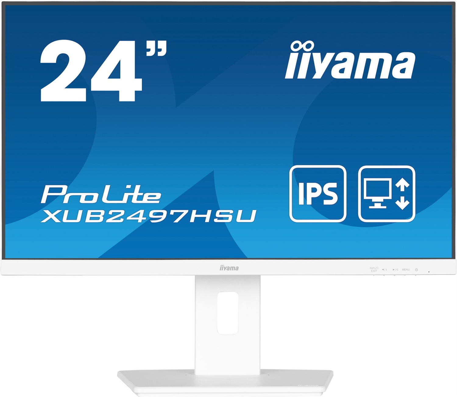 IIYAMA ProLite XUB2497HSU-W2 Monitor 24 Pollici IPS Full HD 1920x1080 100Hz con Flicker Free e USB-Hub Bianco