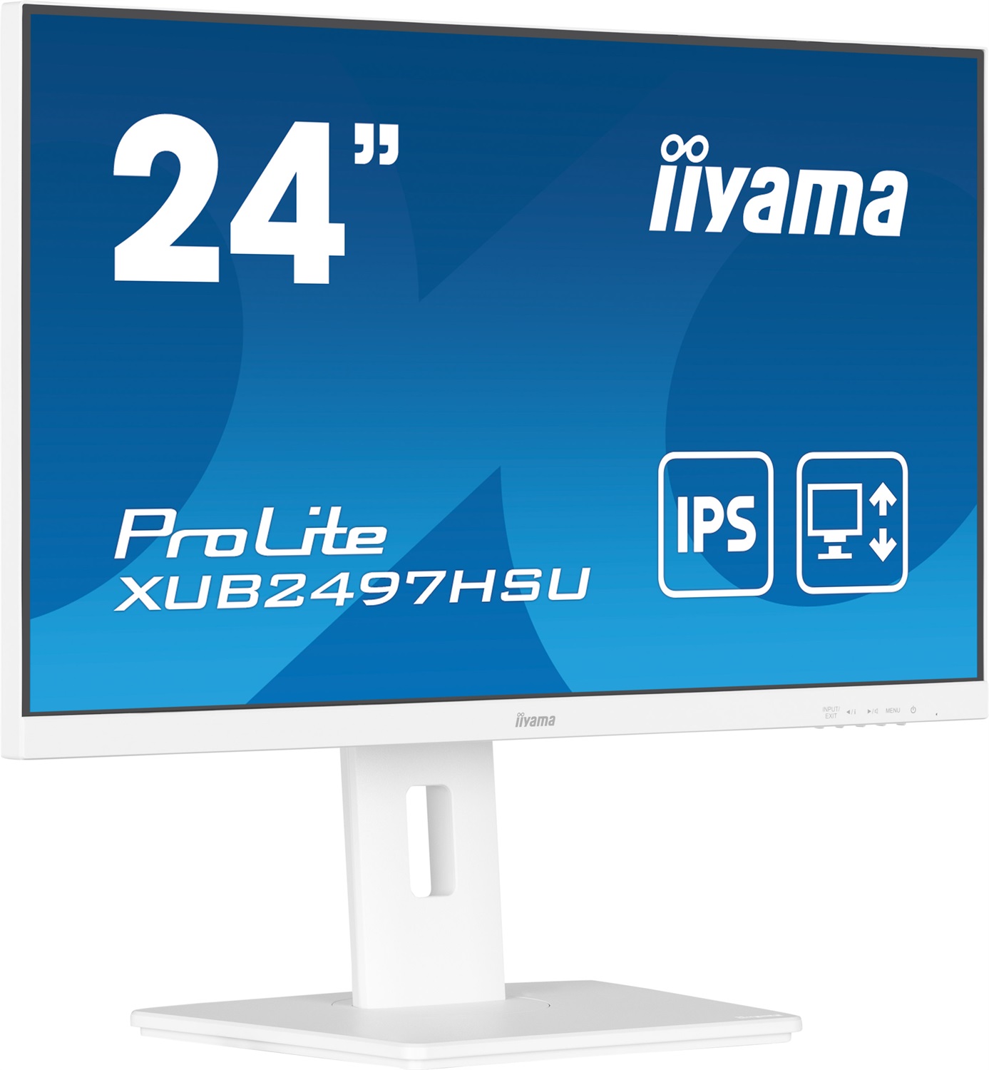 IIYAMA ProLite XUB2497HSU-W2 Monitor 24 Pollici IPS Full HD 1920x1080 100Hz con Flicker Free e USB-Hub Bianco