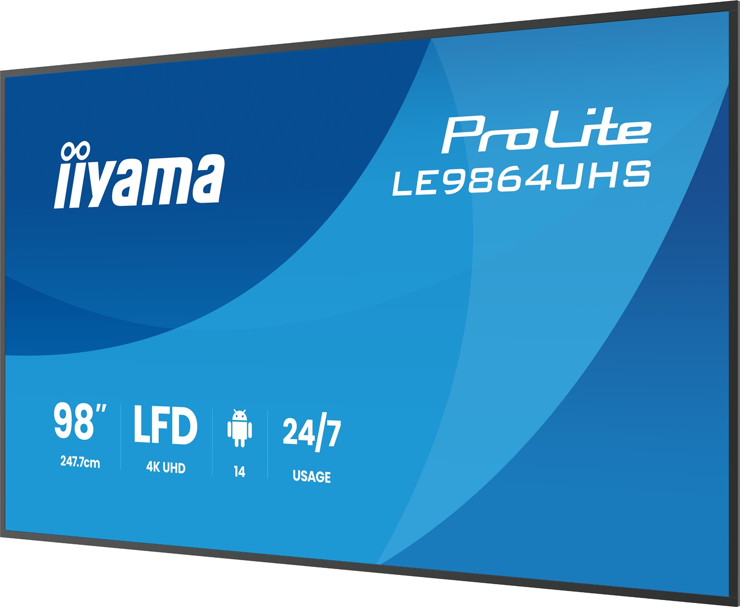 IIYAMA LE9864UHS-B1AG - Monitor VA 98 pollici 4K UHD con Android 14 e Wi-Fi