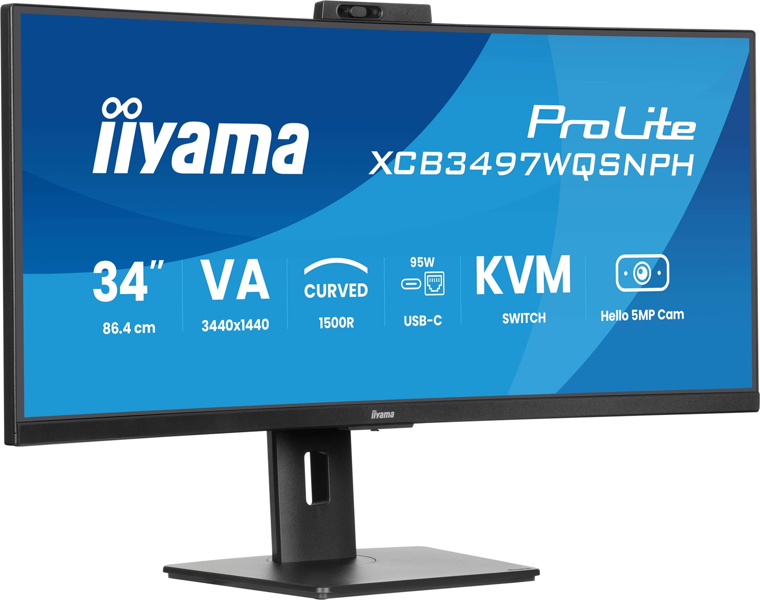 iiyama ProLite XCB3497WQSNPH-B1 Monitor Curvo VA UWQHD 34