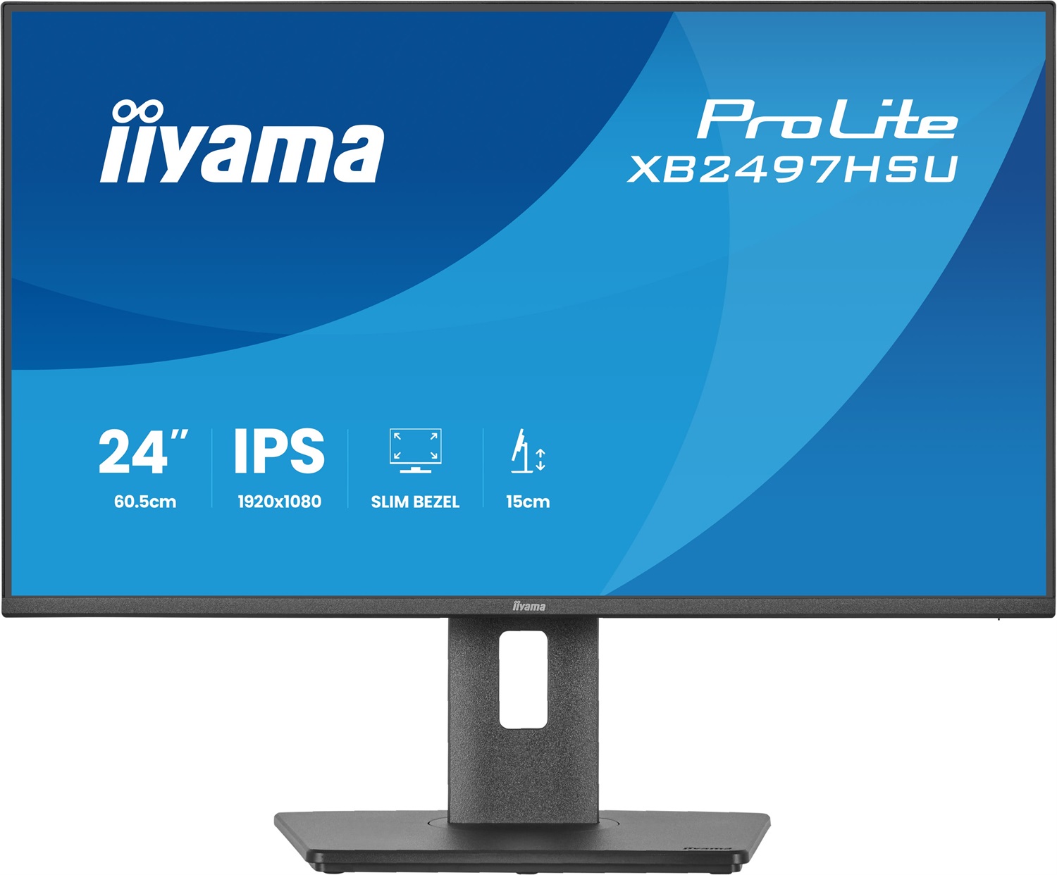 iiyama ProLite XB2497HSU-B1 Monitor IPS da 24 pollici Full HD Ecologico per Ufficio