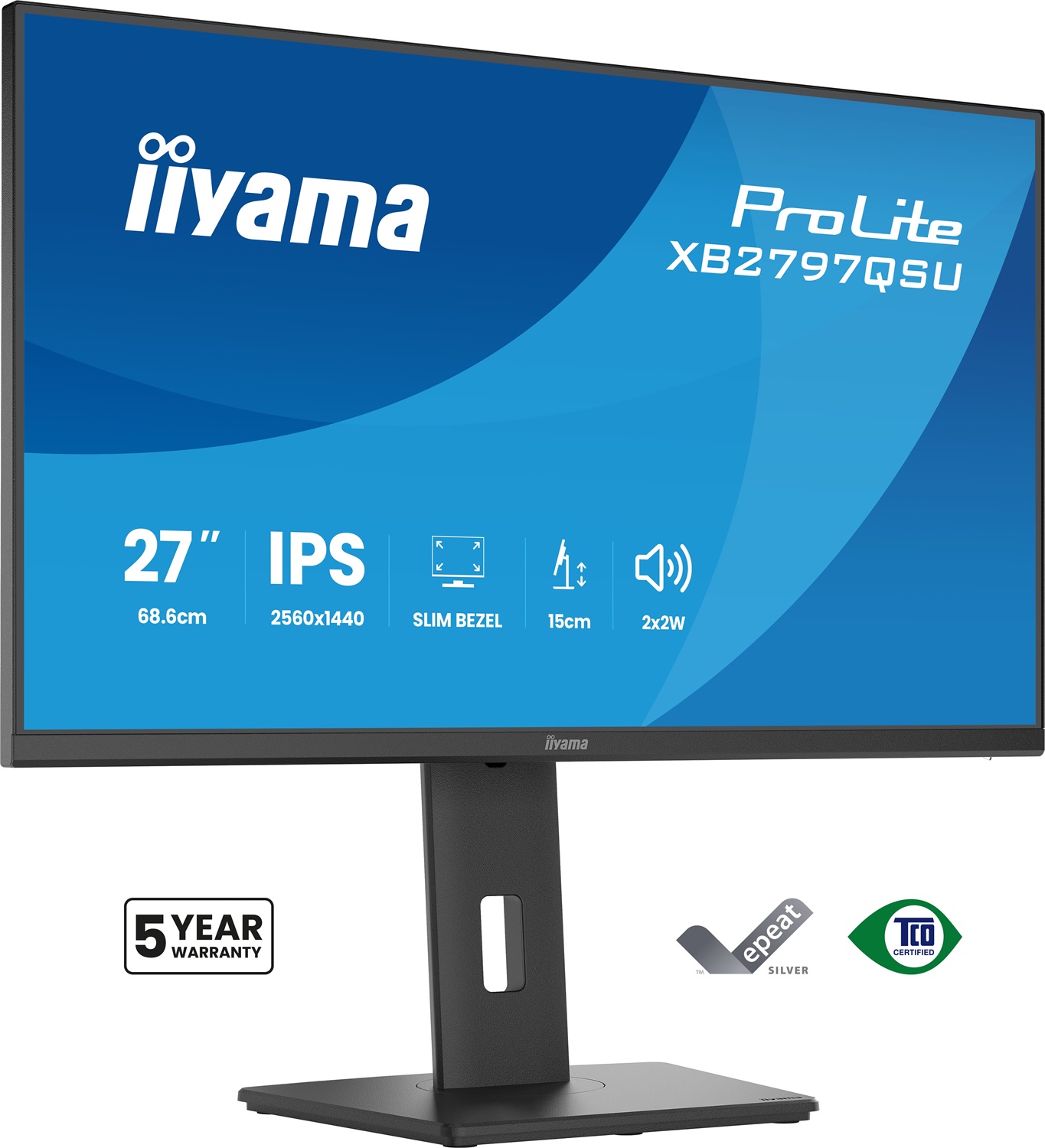 iiyama ProLite XB2797QSU-B1 Monitor IPS QHD 27