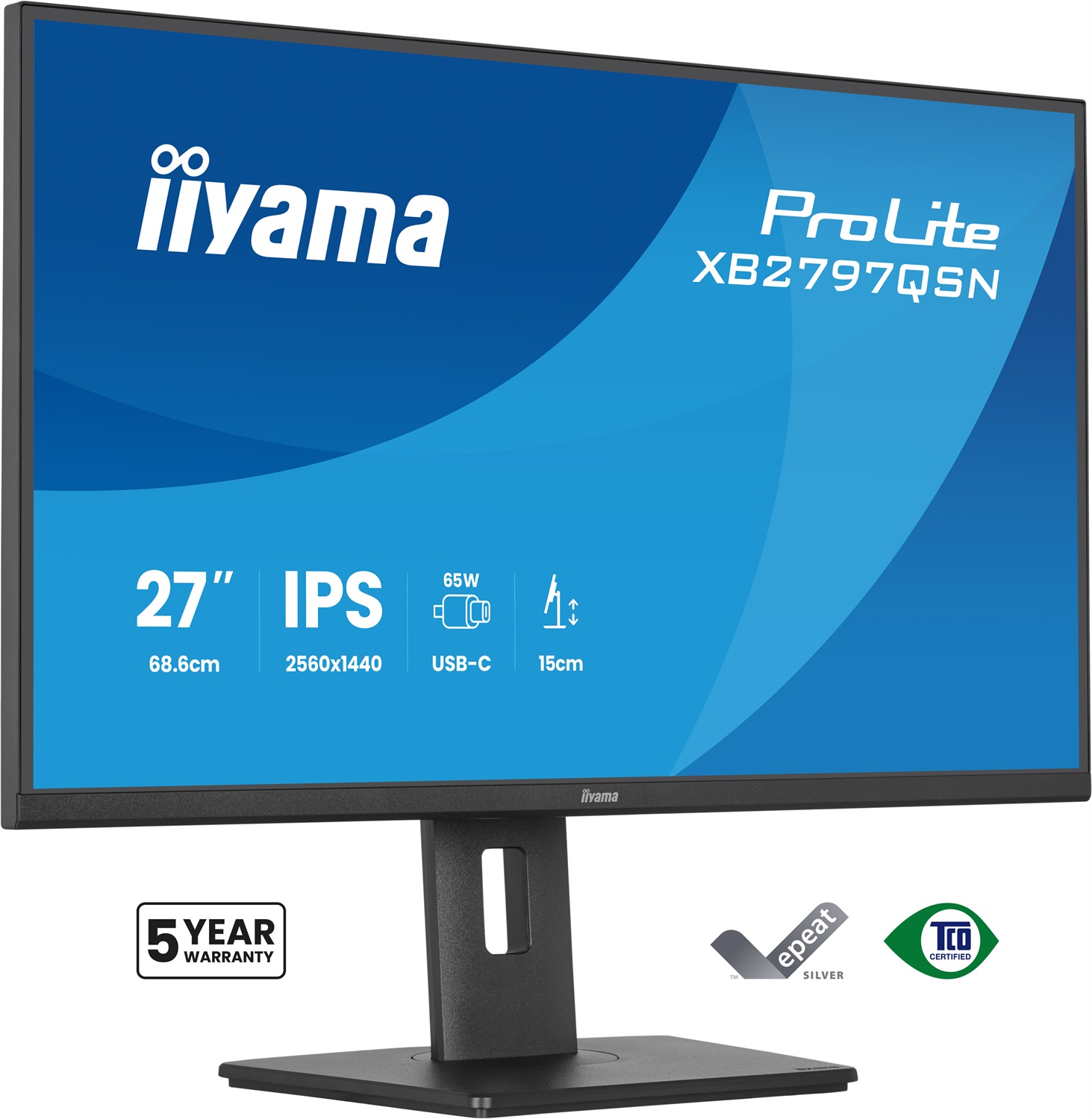 iiyama ProLite XB2797HSN-B1 e XB2797QSN-B1: Monitor 27 Pollici Full HD/QHD con Docking USB-C e Porte HDMI/DP