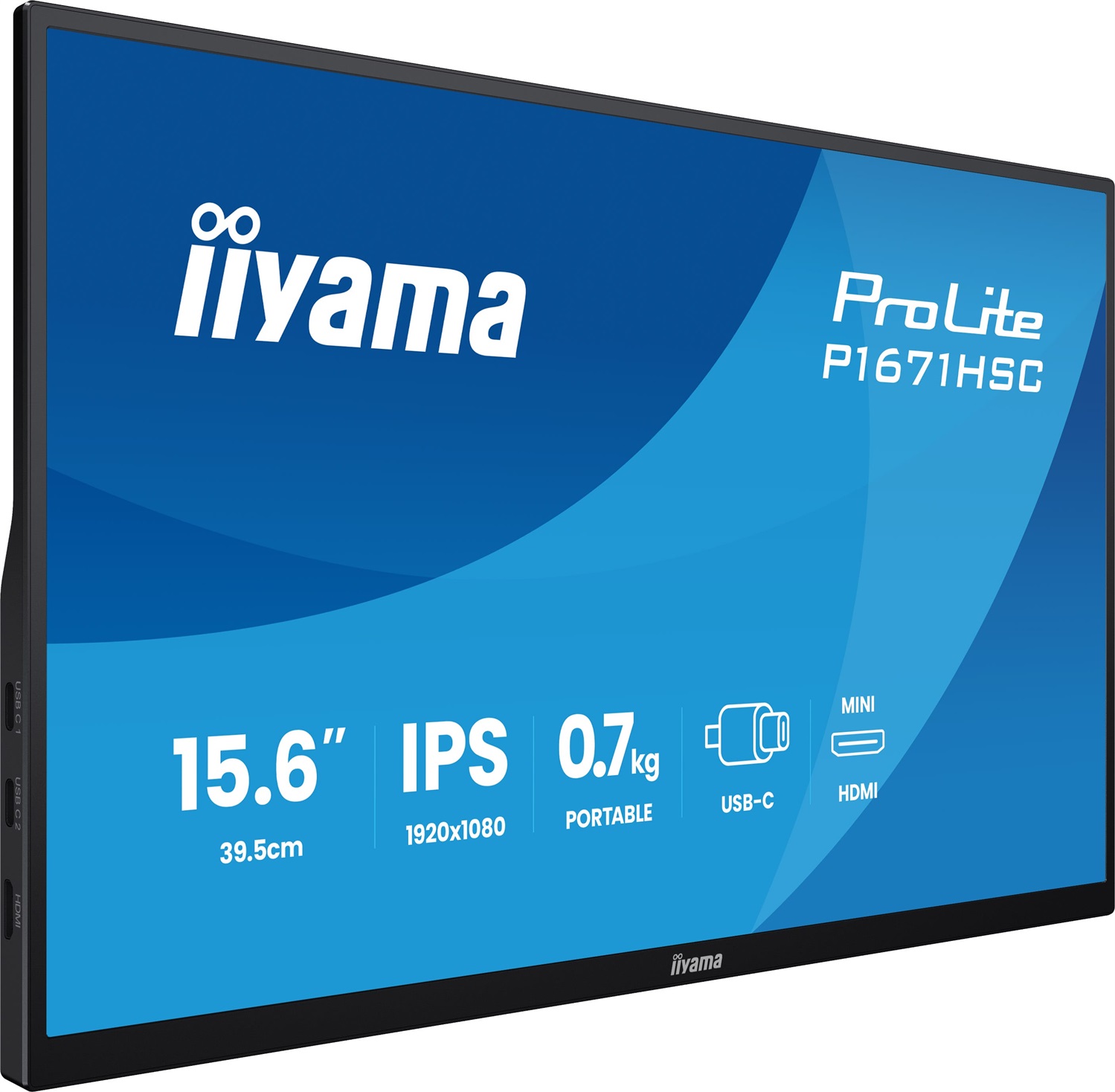 IIYAMA ProLite P1671HSC-B1 - Monitor Portatile 15.6