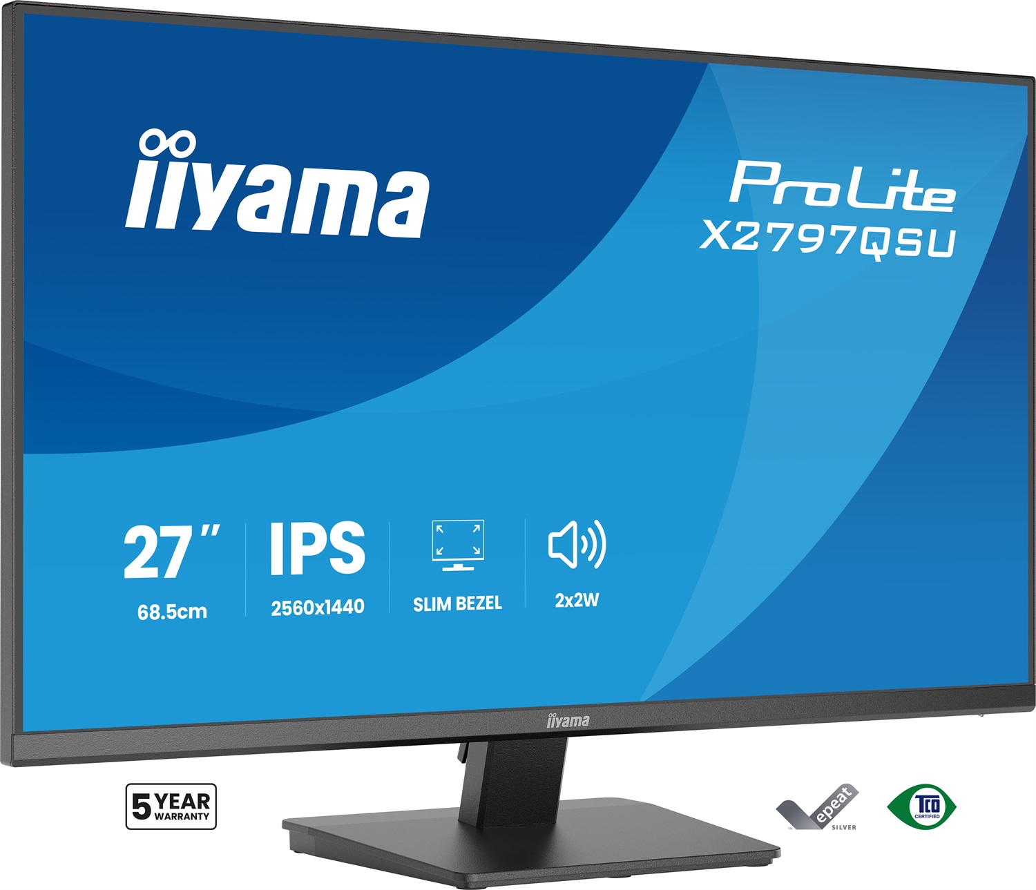 iiyama ProLite X2797QSU-B1 Monitor IPS QHD 27
