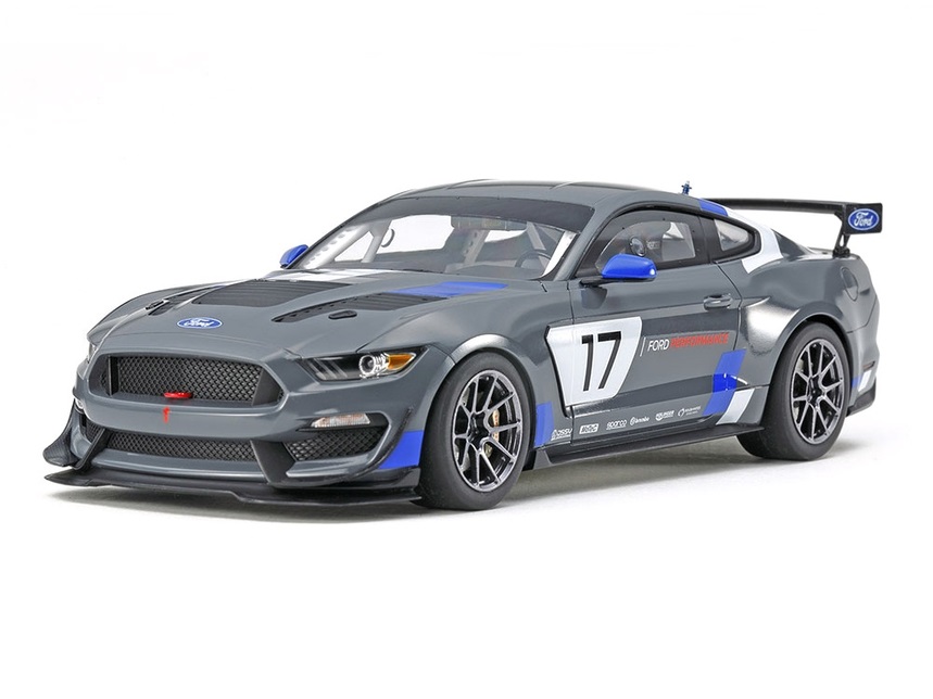 Tamiya Ford Mustang GT4 1:24 - Kit di costruzione in plastica, modellismo dettagliato, non verniciato, colore nero